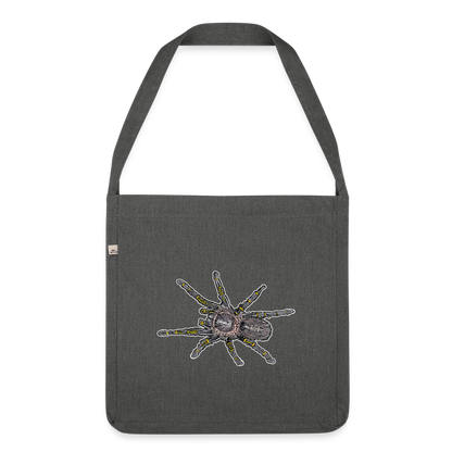 Recycling Schultertasche Grammostola pulchripes - Dunkelgrau meliert