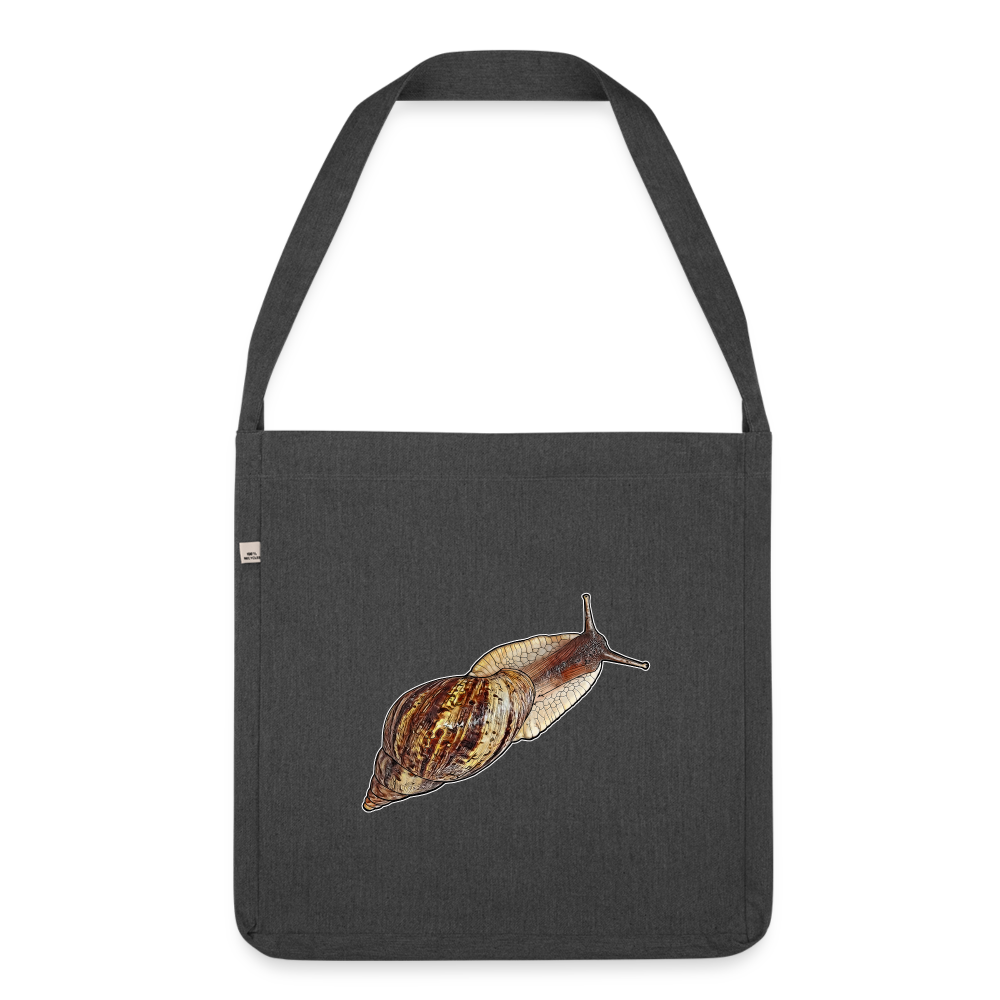 Recycling Schultertasche Achatina reticulata wildfarben - Schwarz meliert