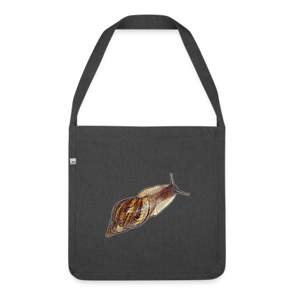 Recycling Schultertasche Achatina reticulata wildfarben - Schwarz meliert