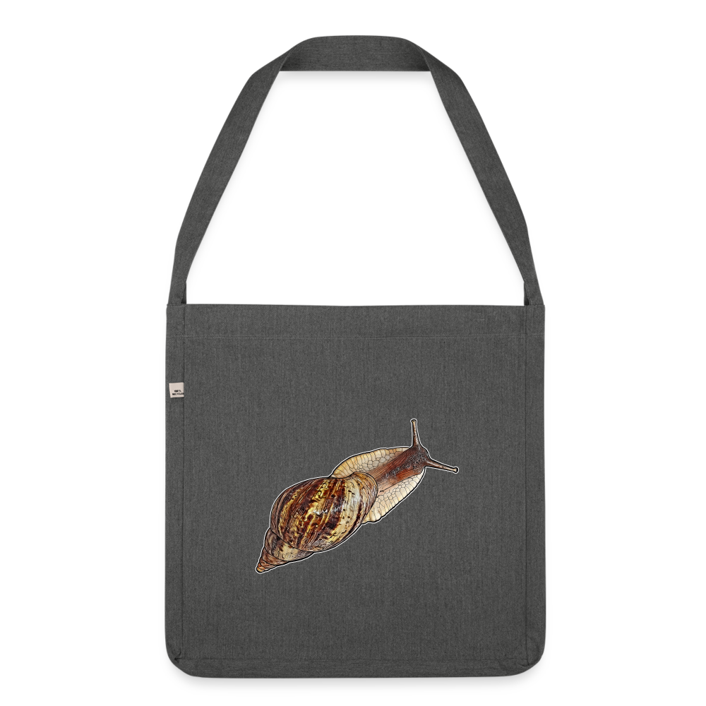 Recycling Schultertasche Achatina reticulata wildfarben - Dunkelgrau meliert