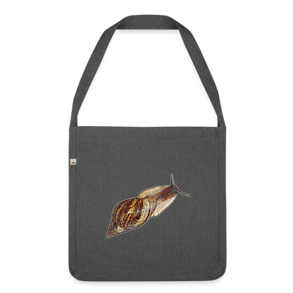 Recycling Schultertasche Achatina reticulata wildfarben - Dunkelgrau meliert