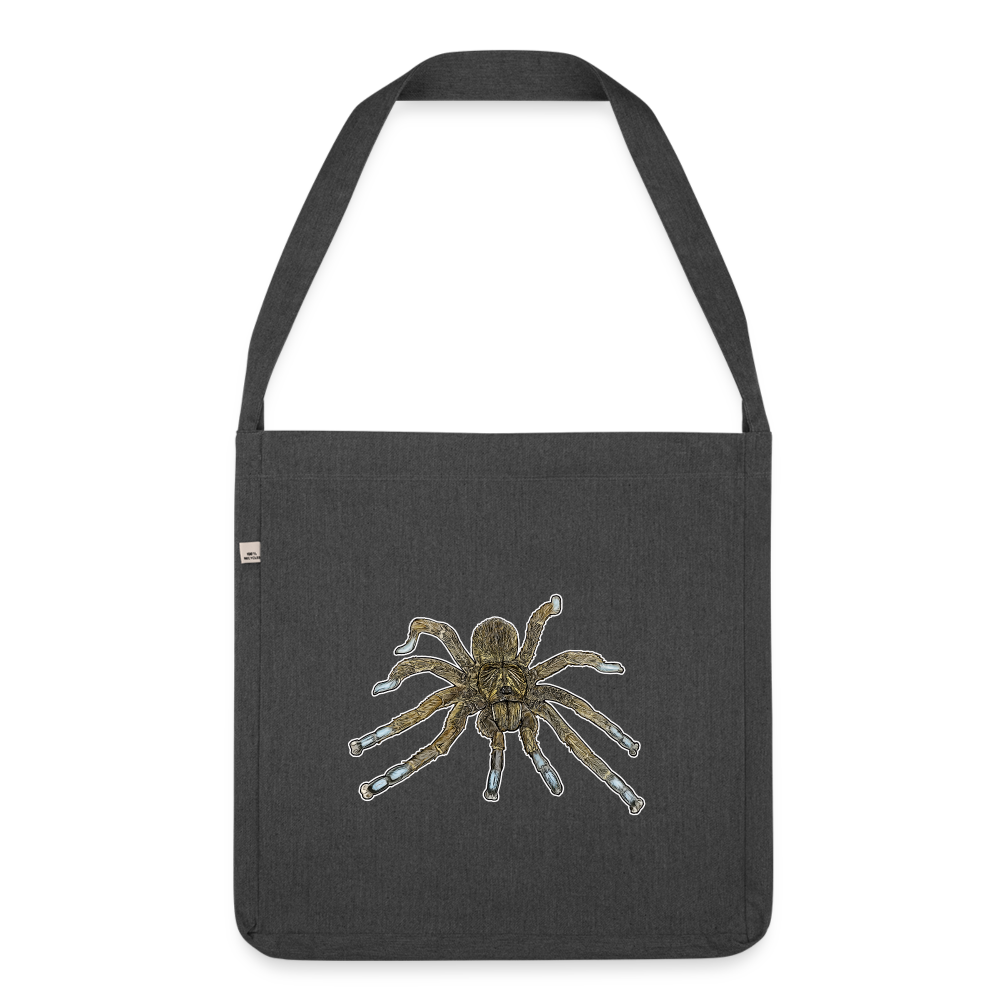 Recycling Schultertasche Idiothele mira - Schwarz meliert