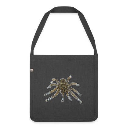 Recycling Schultertasche Idiothele mira - Schwarz meliert