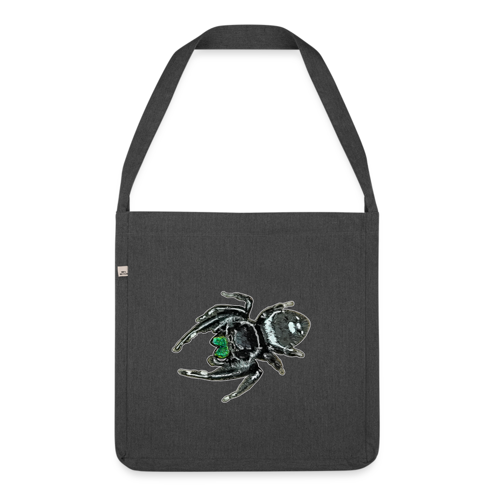 Recycling Schultertasche Phidippus regius White Bahamas male - Schwarz meliert
