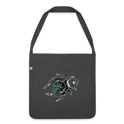Recycling Schultertasche Phidippus regius White Bahamas male - Schwarz meliert
