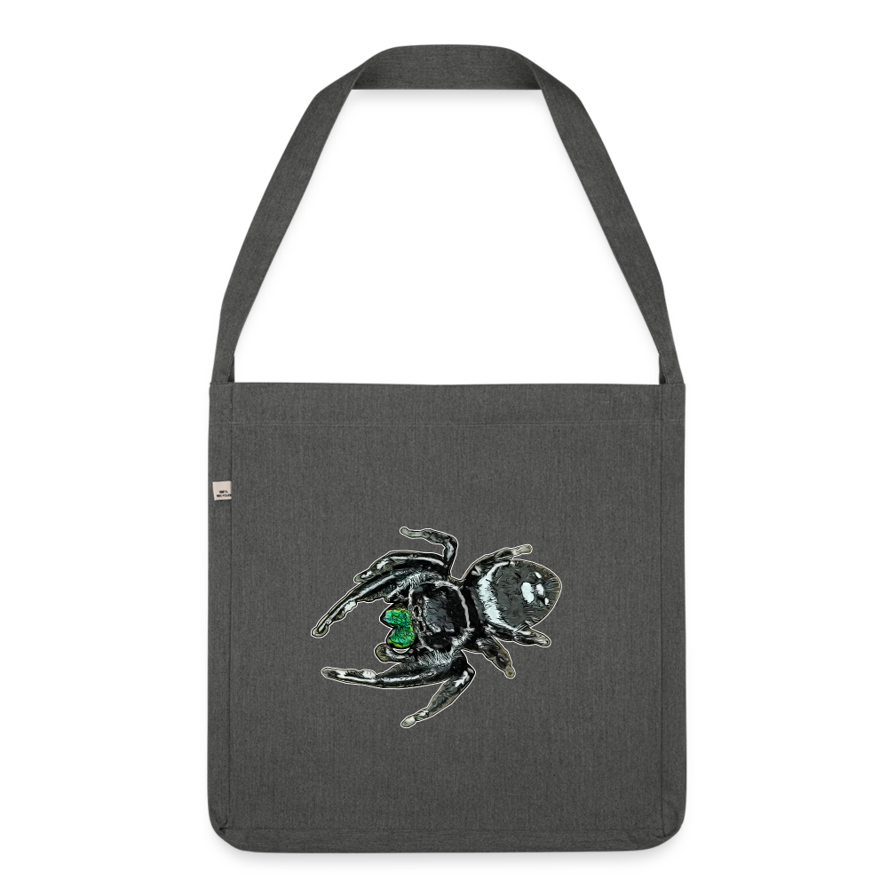 Recycling Schultertasche Phidippus regius White Bahamas male - Dunkelgrau meliert