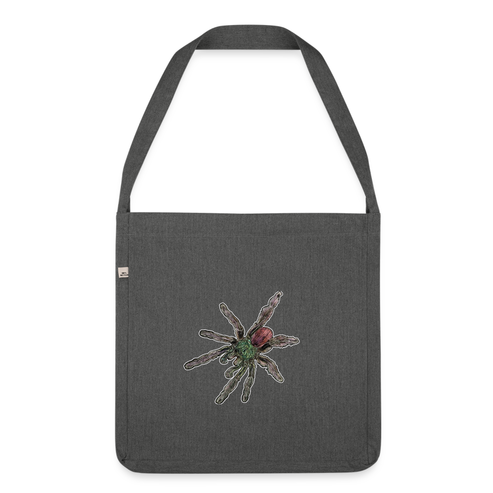 Recycling Schultertasche Caribena versicolor - Dunkelgrau meliert