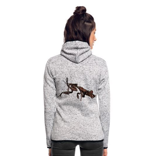 Frauen Kapuzen-Fleecejacke Phyllocrania paradoxa female 2 - Hellgrau meliert