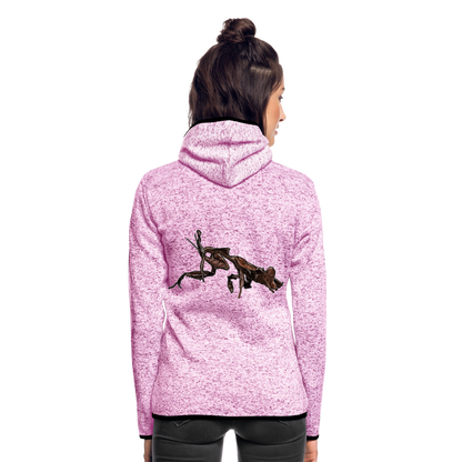 Frauen Kapuzen-Fleecejacke Phyllocrania paradoxa female 2 - Lila meliert