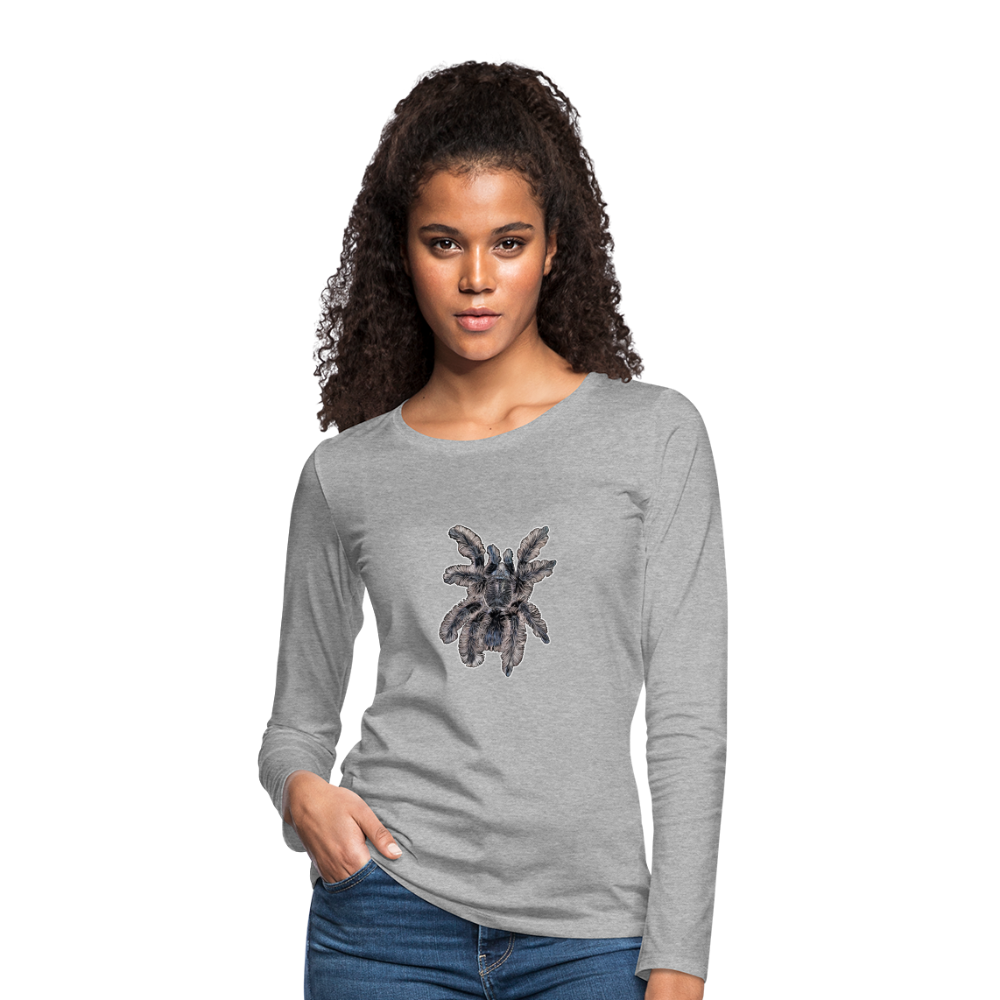 Frauen Longsleeve Tliltocatl albopilosus - Grau meliert