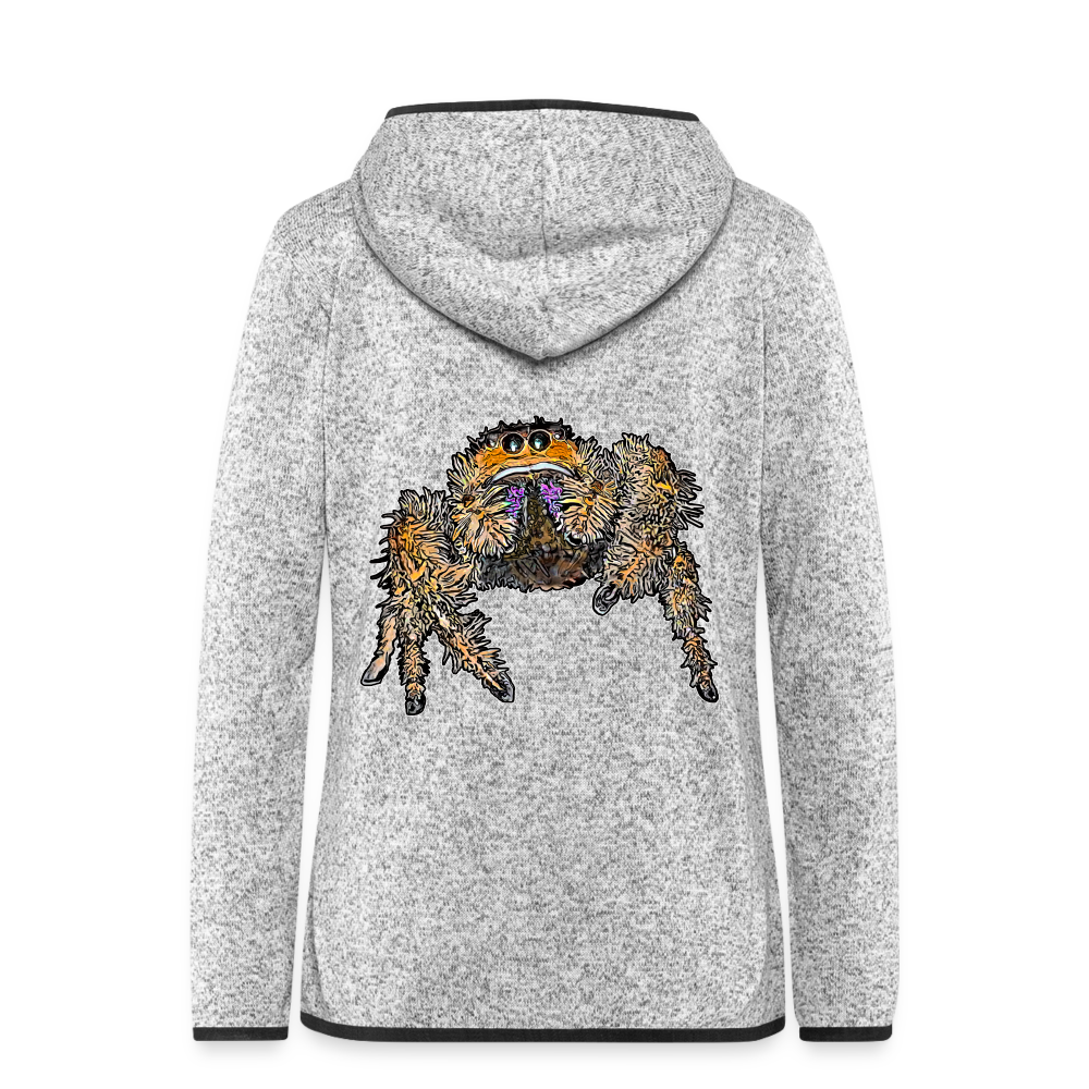 Frauen Kapuzen-Fleecejacke Phidippus regius Everglades female - Hellgrau meliert