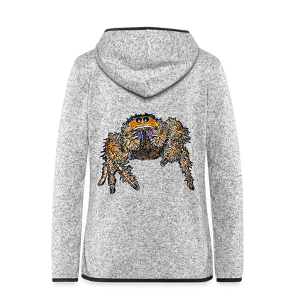 Frauen Kapuzen-Fleecejacke Phidippus regius Everglades female - Hellgrau meliert