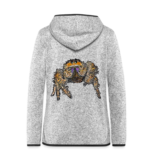 Frauen Kapuzen-Fleecejacke Phidippus regius Everglades female - Hellgrau meliert