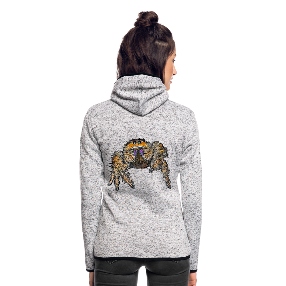 Frauen Kapuzen-Fleecejacke Phidippus regius Everglades female - Hellgrau meliert