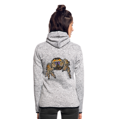 Frauen Kapuzen-Fleecejacke Phidippus regius Everglades female - Hellgrau meliert