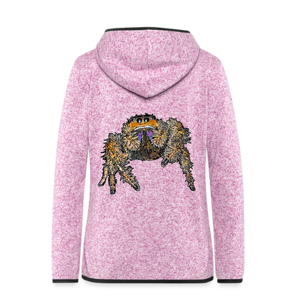 Frauen Kapuzen-Fleecejacke Phidippus regius Everglades female - Lila meliert