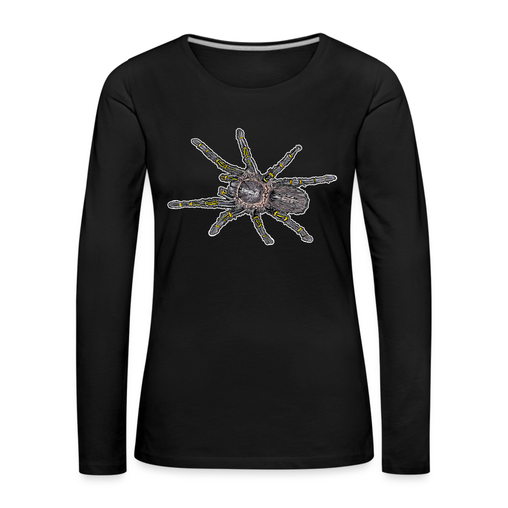 Frauen Longsleeve Grammostola pulchripes - Schwarz