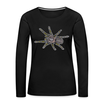 Frauen Longsleeve Grammostola pulchripes - Schwarz