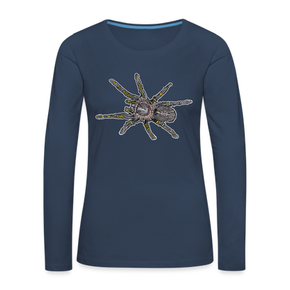 Frauen Longsleeve Grammostola pulchripes - Navy