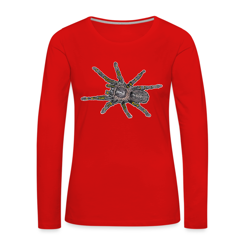 Frauen Longsleeve Grammostola pulchripes - Rot