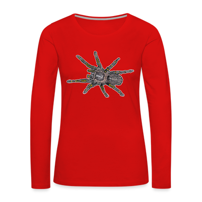 Frauen Longsleeve Grammostola pulchripes - Rot