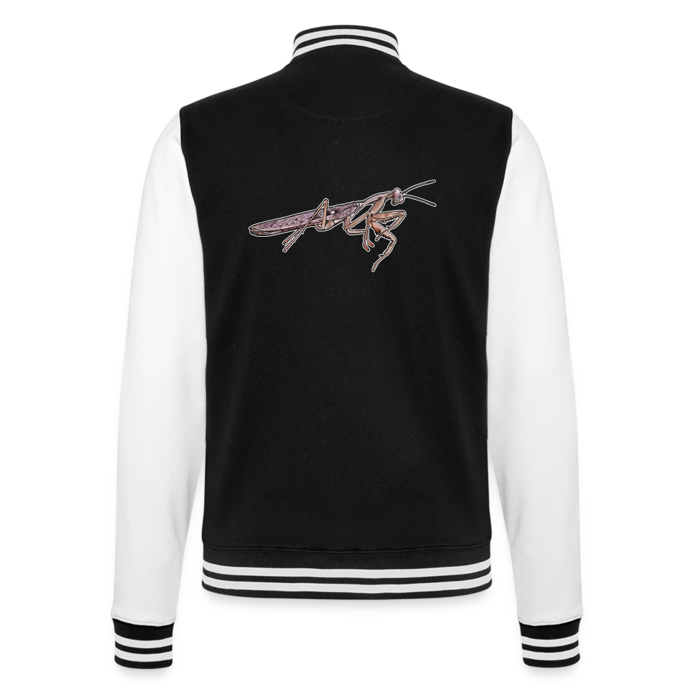 Unisex College-Sweatjacke Rhombodera kirbyi male - Schwarz/Weiß