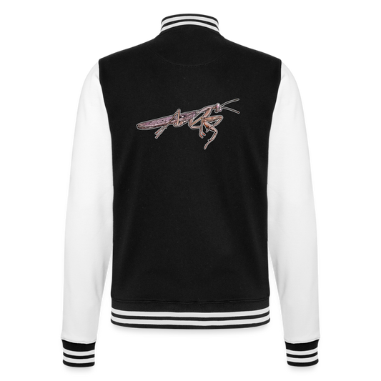 Unisex College-Sweatjacke Rhombodera kirbyi male - Schwarz/Weiß