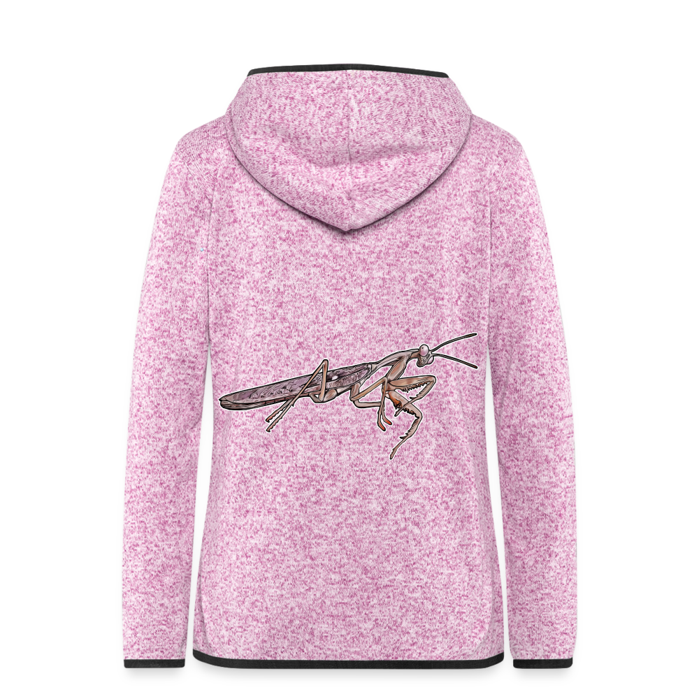 Frauen Kapuzen-Fleecejacke Rhombodera kirbyi male - Lila meliert