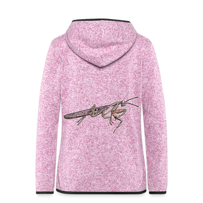 Frauen Kapuzen-Fleecejacke Rhombodera kirbyi male - Lila meliert