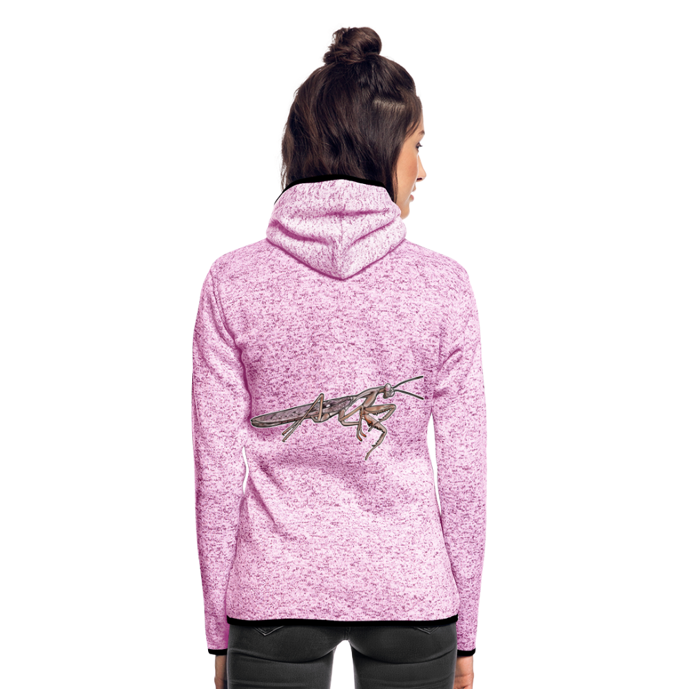 Frauen Kapuzen-Fleecejacke Rhombodera kirbyi male - Lila meliert