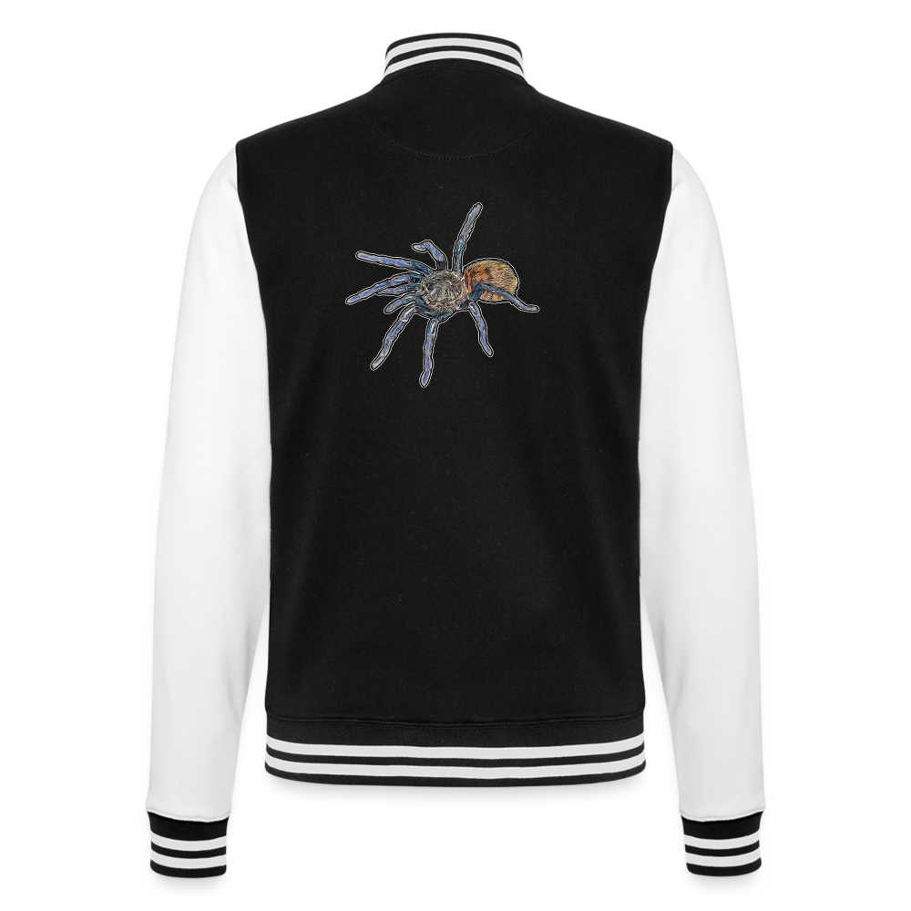 Unisex College-Sweatjacke Chromatopelma cyaneopubescens - Schwarz/Weiß