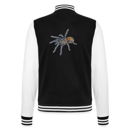 Unisex College-Sweatjacke Chromatopelma cyaneopubescens - Schwarz/Weiß