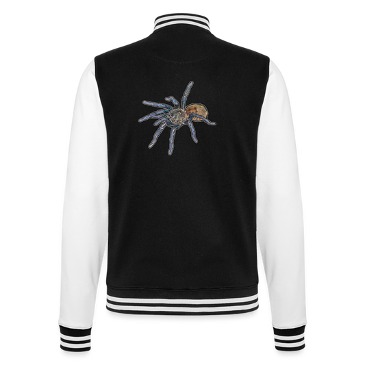 Unisex College-Sweatjacke Chromatopelma cyaneopubescens - Schwarz/Weiß