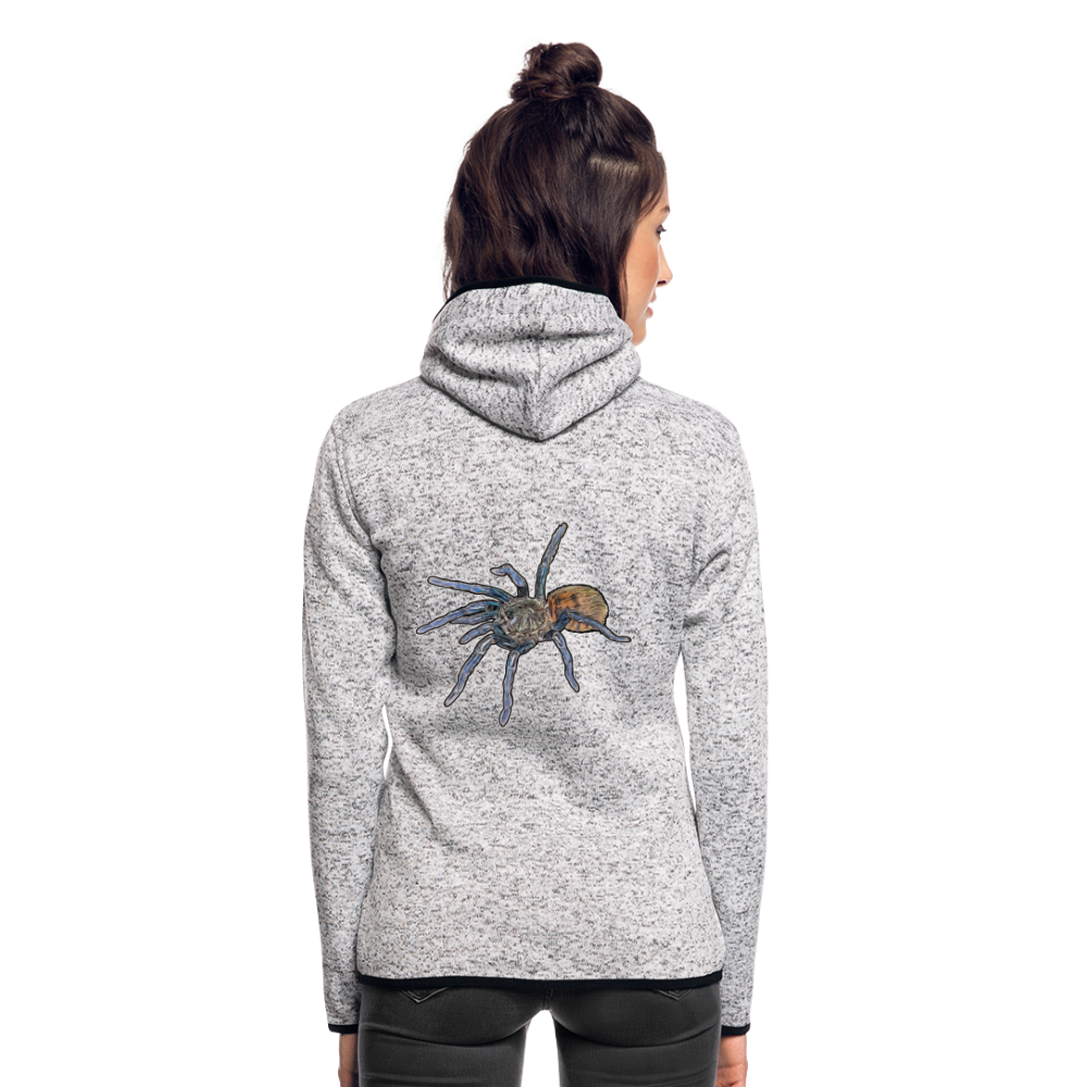 Frauen Kapuzen-Fleecejacke Chromatopelma cyaneopubescens - Hellgrau meliert