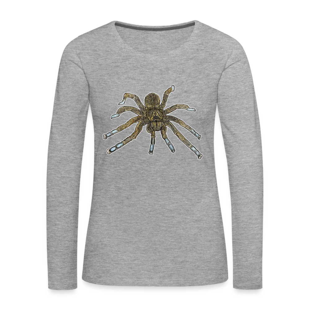 Frauen Longsleeve Idiothele mira - Grau meliert
