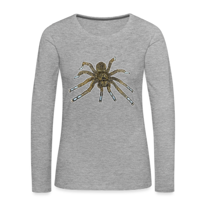 Frauen Longsleeve Idiothele mira - Grau meliert