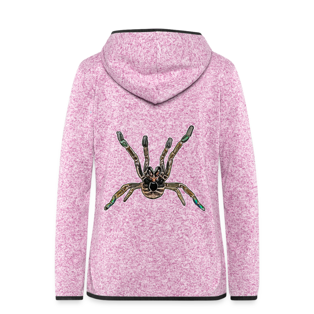 Frauen Kapuzen-Fleecejacke Pterinochilus murinus tcf - Lila meliert