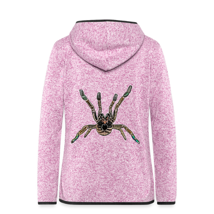 Frauen Kapuzen-Fleecejacke Pterinochilus murinus tcf - Lila meliert