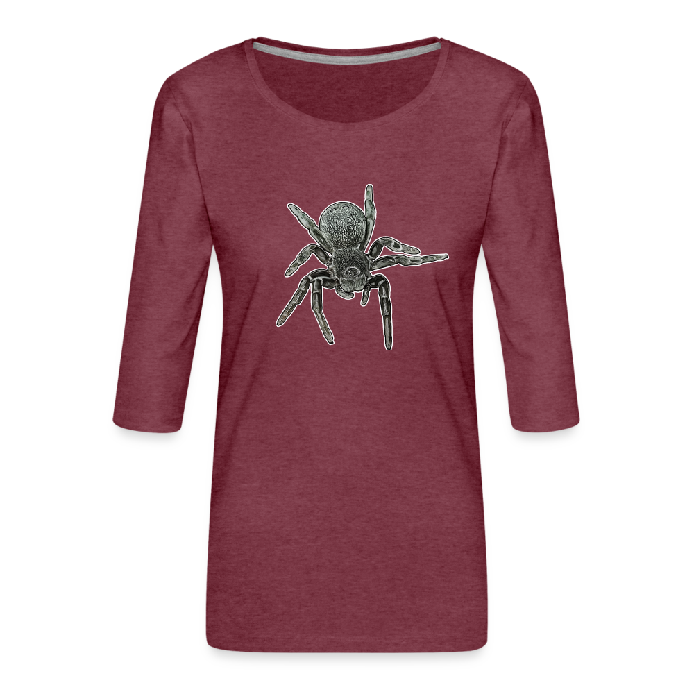 Frauen 3/4-Arm Shirt Eresus walckenaeri - Bordeauxrot meliert