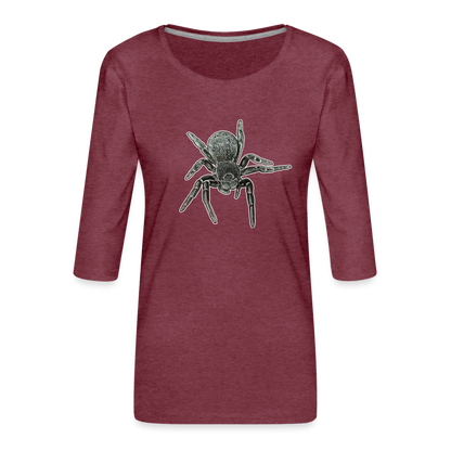 Frauen 3/4-Arm Shirt Eresus walckenaeri - Bordeauxrot meliert