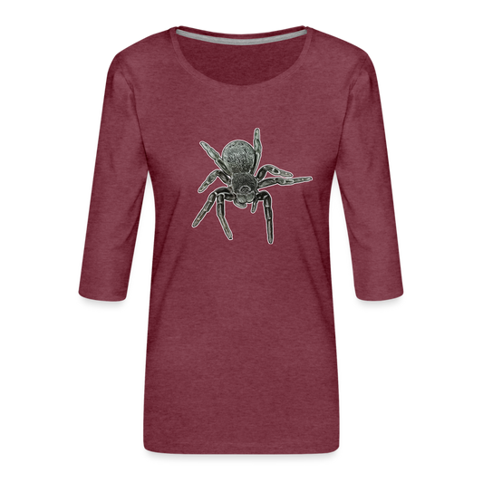 Frauen 3/4-Arm Shirt Eresus walckenaeri - Bordeauxrot meliert