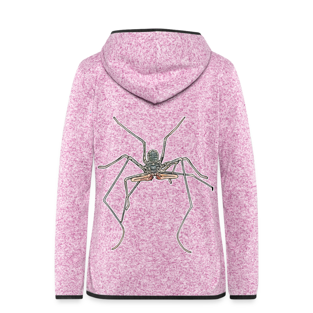 Frauen Kapuzen-Fleecejacke Euphrynichus bacillifer - Lila meliert