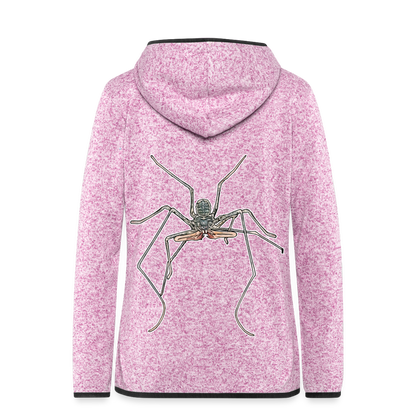 Frauen Kapuzen-Fleecejacke Euphrynichus bacillifer - Lila meliert