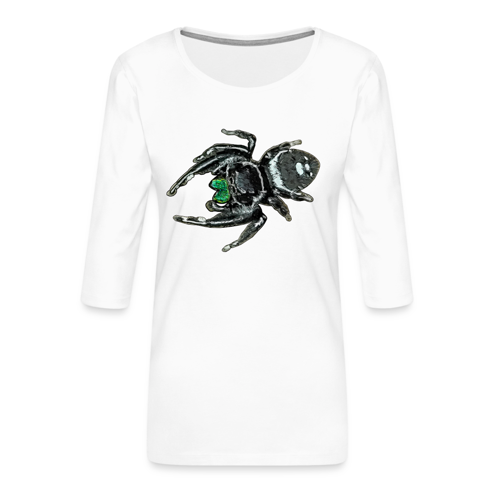 Frauen 3/4-Arm Shirt Phidippus regius White Bahamas male - weiß