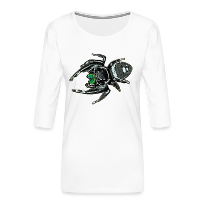 Frauen 3/4-Arm Shirt Phidippus regius White Bahamas male - weiß