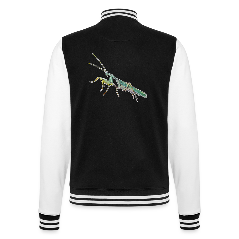 Unisex College-Sweatjacke Sphodromantis lineola male - Schwarz/Weiß