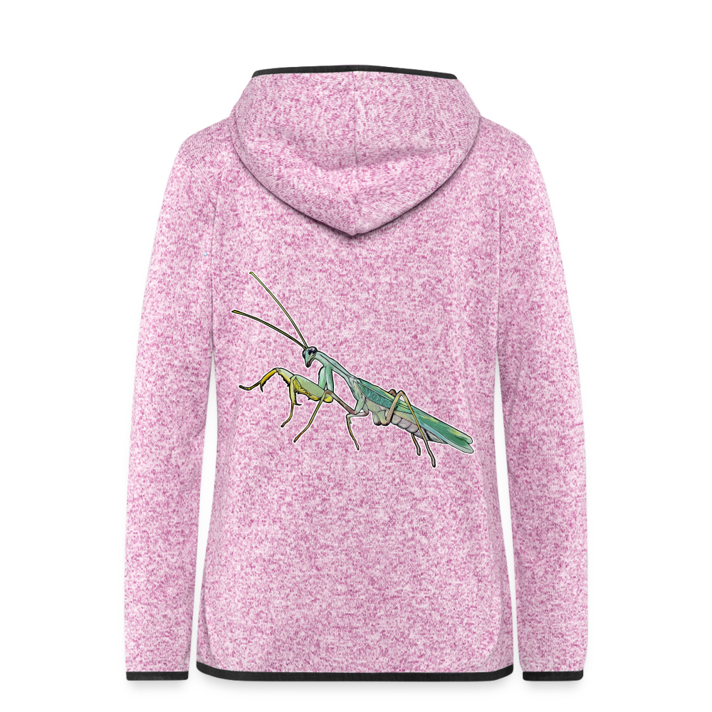 Frauen Kapuzen-Fleecejacke Sphodromantis lineola male - Lila meliert