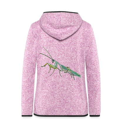 Frauen Kapuzen-Fleecejacke Sphodromantis lineola male - Lila meliert