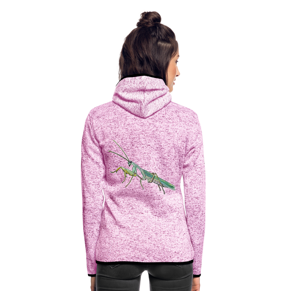Frauen Kapuzen-Fleecejacke Sphodromantis lineola male - Lila meliert