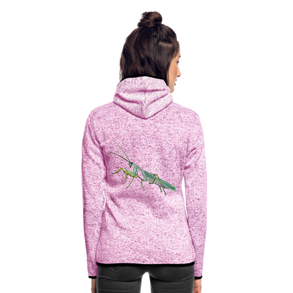 Frauen Kapuzen-Fleecejacke Sphodromantis lineola male - Lila meliert